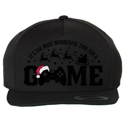 It’S The Most Wonderful Time For A Game Christmas Wool Snapback Cap