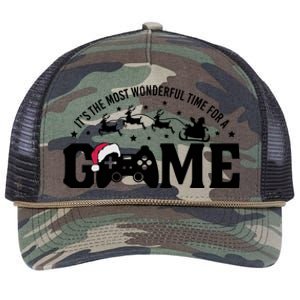 It’S The Most Wonderful Time For A Game Christmas Retro Rope Trucker Hat Cap