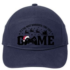 It’S The Most Wonderful Time For A Game Christmas 7-Panel Snapback Hat