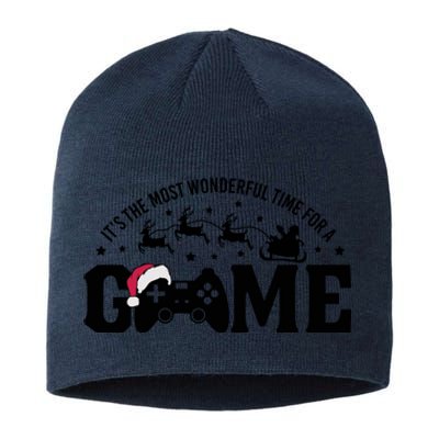 It’S The Most Wonderful Time For A Game Christmas Sustainable Beanie