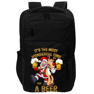 ItS The Most Wonderful Time For A Beer Funny Christmas Meaningful Gift Impact Tech Backpack