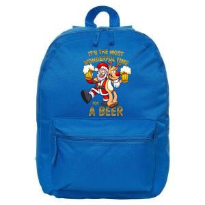 ItS The Most Wonderful Time For A Beer Funny Christmas Meaningful Gift 16 in Basic Backpack