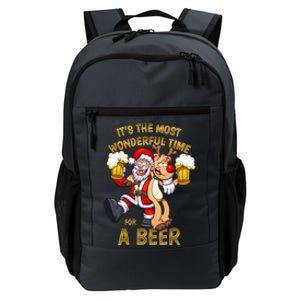 ItS The Most Wonderful Time For A Beer Funny Christmas Meaningful Gift Daily Commute Backpack