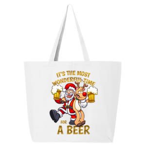 ItS The Most Wonderful Time For A Beer Funny Christmas Meaningful Gift 25L Jumbo Tote