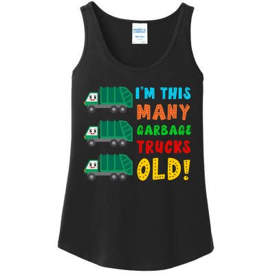 Im This Many Garbage Trucks Old 3 Year Old Ladies Essential Tank