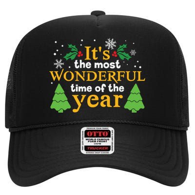 Its The Most Wonderful Time Of The Year High Crown Mesh Back Trucker Hat