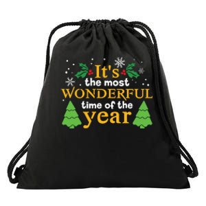 Its The Most Wonderful Time Of The Year Drawstring Bag