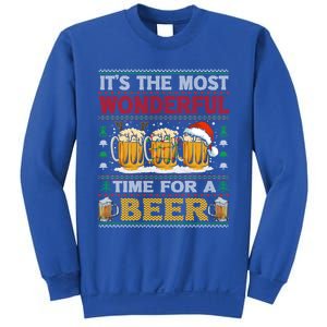 ItS The Most Wonderful Time For A Beer Funny Ugly Christmas Gift Sweatshirt