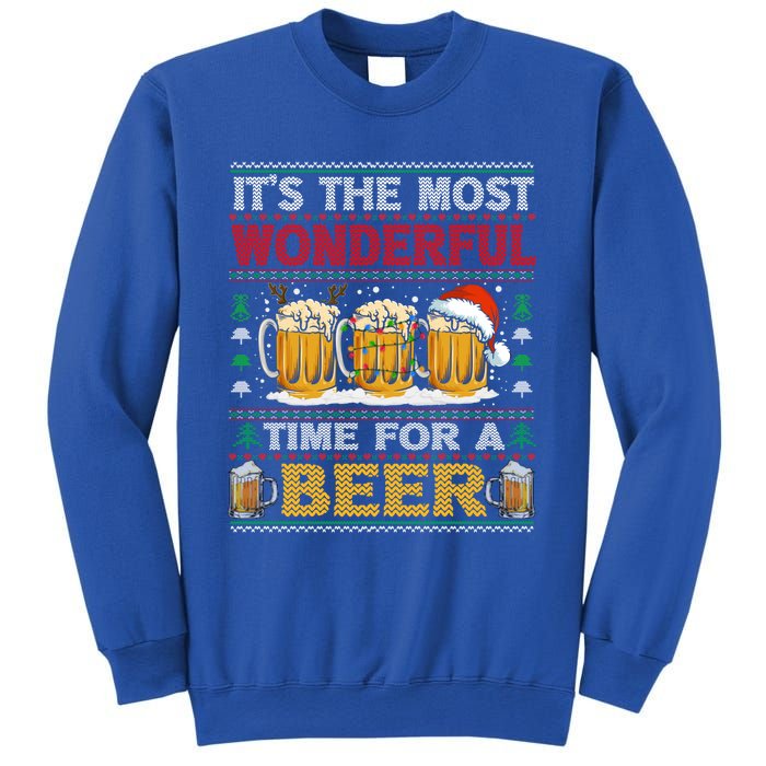 ItS The Most Wonderful Time For A Beer Funny Ugly Christmas Gift Sweatshirt