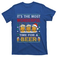 ItS The Most Wonderful Time For A Beer Funny Ugly Christmas Gift T-Shirt