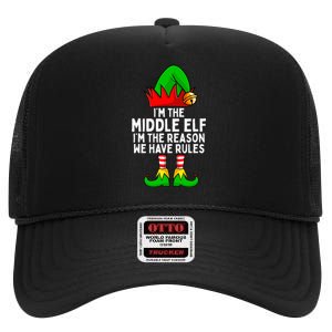 IM The Middle Elf Matching Family Christmas High Crown Mesh Back Trucker Hat