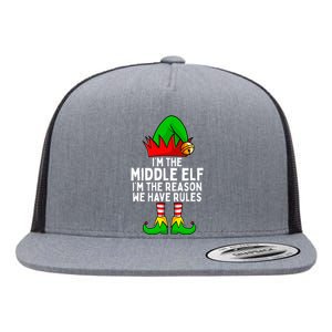 IM The Middle Elf Matching Family Christmas Flat Bill Trucker Hat