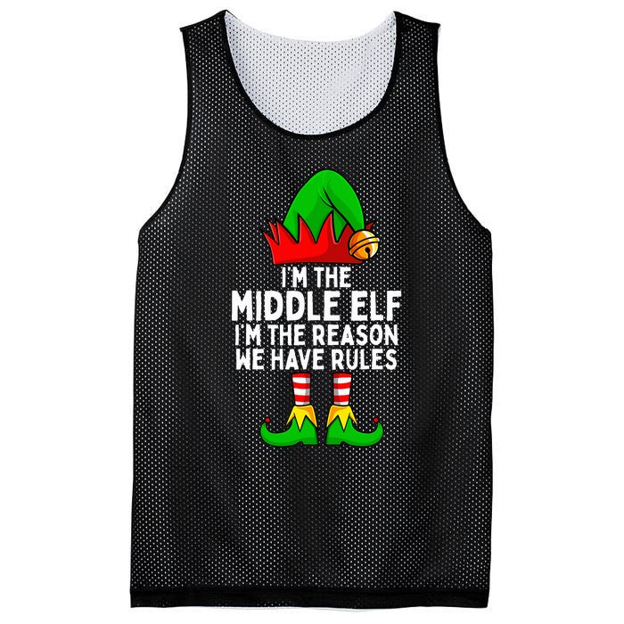 IM The Middle Elf Matching Family Christmas Mesh Reversible Basketball Jersey Tank