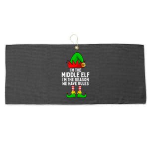 IM The Middle Elf Matching Family Christmas Large Microfiber Waffle Golf Towel