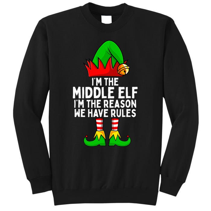 IM The Middle Elf Matching Family Christmas Tall Sweatshirt