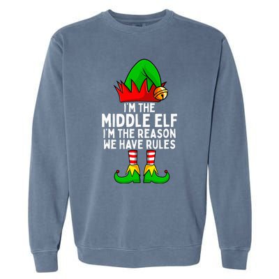 IM The Middle Elf Matching Family Christmas Garment-Dyed Sweatshirt