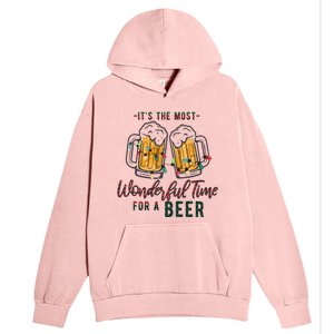 Its The Most Wonderful Time For A Beer Santa Hat Christmas Urban Pullover Hoodie