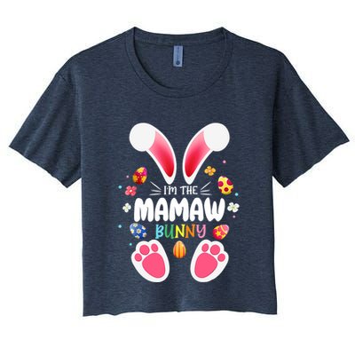 I'm The Mamaw Bunny Matching Family Happy Easter Day Crop Top