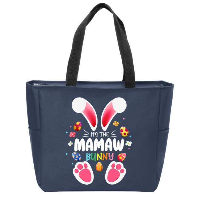 I'm The Mamaw Bunny Matching Family Happy Easter Day Zip Tote Bag