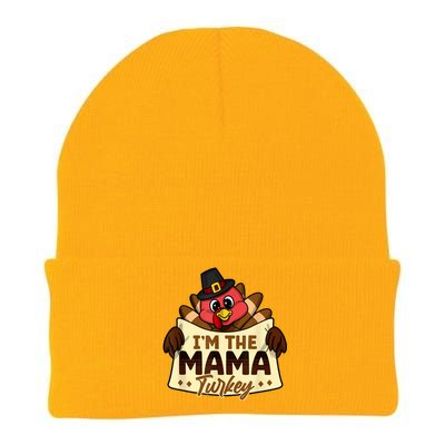 I'm The Mama Turkey Family Matching Thanksgiving Knit Cap Winter Beanie