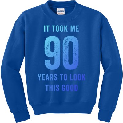 It Took Me 90 Years To Look This Good Awesome 90Th Birthday Gift Kids Sweatshirt