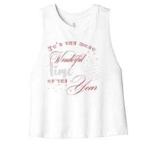 ItS The Most Wonderful Of The Year Women's Racerback Cropped Tank