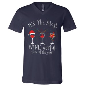 Its The Most Winederful Time Of The Year Funny Christmas V-Neck T-Shirt