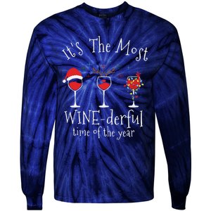 Its The Most Winederful Time Of The Year Funny Christmas Tie-Dye Long Sleeve Shirt