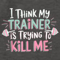 I Think My Trainer Is Trying To Kill Me Funny Gymer Vector Backpack