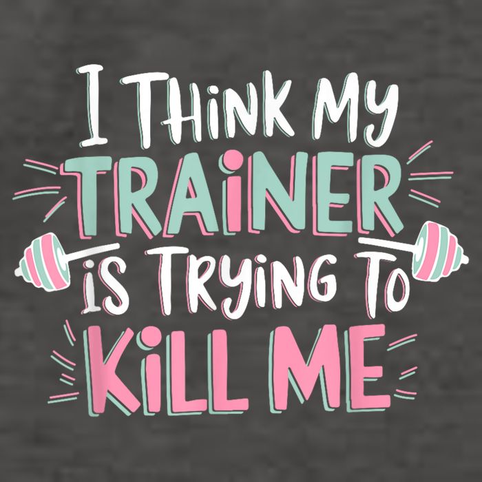 I Think My Trainer Is Trying To Kill Me Funny Gymer Vector Backpack