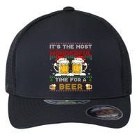 It’S The Most Wonderful Time For A Beer Christmas Sweater Gift Flexfit Unipanel Trucker Cap