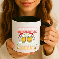 It’S The Most Wonderful Time For A Beer Christmas Sweater Gift Mug