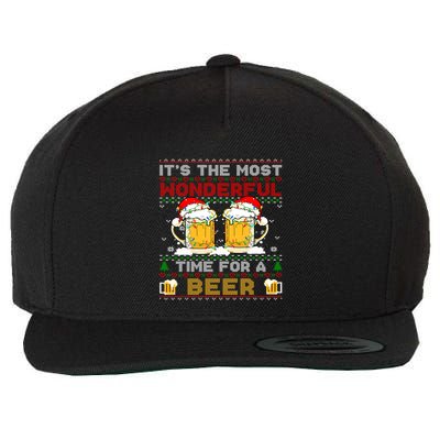 It’S The Most Wonderful Time For A Beer Christmas Sweater Gift Wool Snapback Cap
