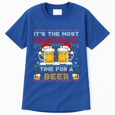 It’S The Most Wonderful Time For A Beer Christmas Sweater Gift Tall T-Shirt
