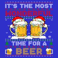 It’S The Most Wonderful Time For A Beer Christmas Sweater Gift 16 in Basic Backpack