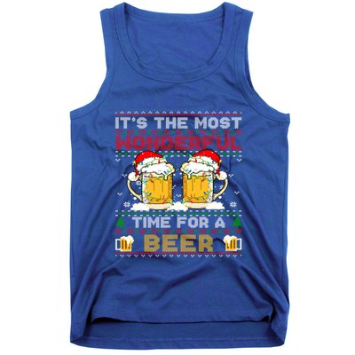 It’S The Most Wonderful Time For A Beer Christmas Sweater Gift Tank Top
