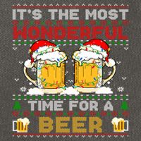 It’S The Most Wonderful Time For A Beer Christmas Sweater Gift Cotton Canvas Backpack