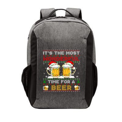It’S The Most Wonderful Time For A Beer Christmas Sweater Gift Vector Backpack