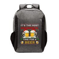 It’S The Most Wonderful Time For A Beer Christmas Sweater Gift Vector Backpack