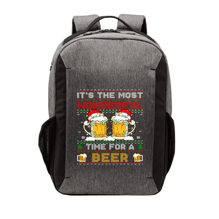It’S The Most Wonderful Time For A Beer Christmas Sweater Gift Vector Backpack