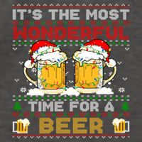 It’S The Most Wonderful Time For A Beer Christmas Sweater Gift Vector Backpack