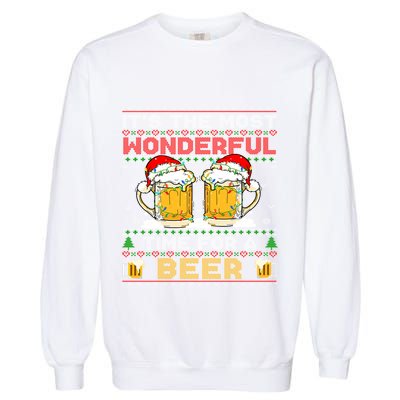 It’S The Most Wonderful Time For A Beer Christmas Sweater Gift Garment-Dyed Sweatshirt
