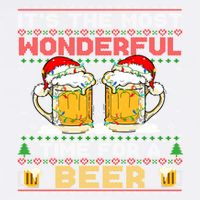 It’S The Most Wonderful Time For A Beer Christmas Sweater Gift Garment-Dyed Sweatshirt