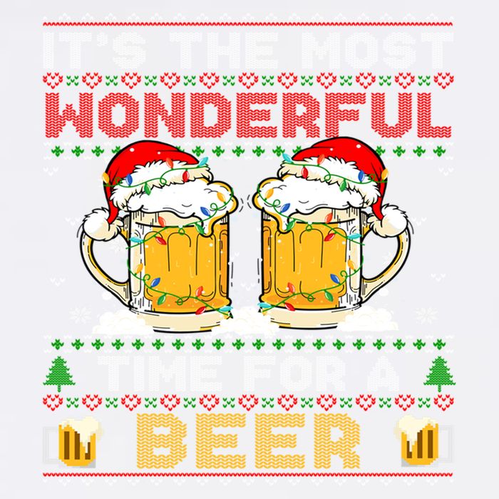 It’S The Most Wonderful Time For A Beer Christmas Sweater Gift Garment-Dyed Sweatshirt