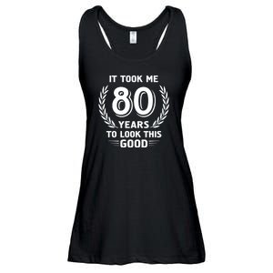 It Took Me 80 Years To Look This Good 80th Birthday Ladies Essential Flowy Tank