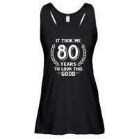 It Took Me 80 Years To Look This Good 80th Birthday Ladies Essential Flowy Tank