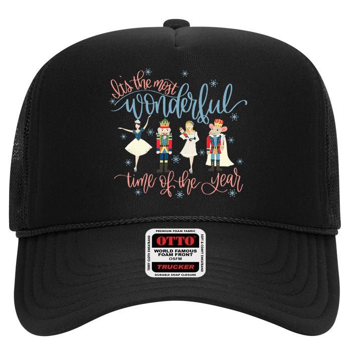 Its The Most Wonderful Time Of The Year xmas Nutcracker  High Crown Mesh Back Trucker Hat