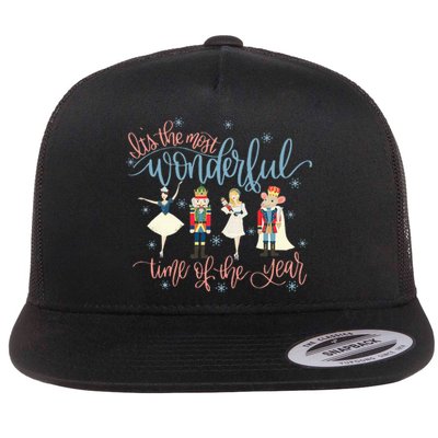 Its The Most Wonderful Time Of The Year xmas Nutcracker  Flat Bill Trucker Hat