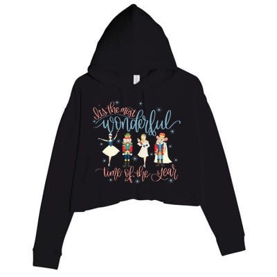 Its The Most Wonderful Time Of The Year xmas Nutcracker  Crop Fleece Hoodie