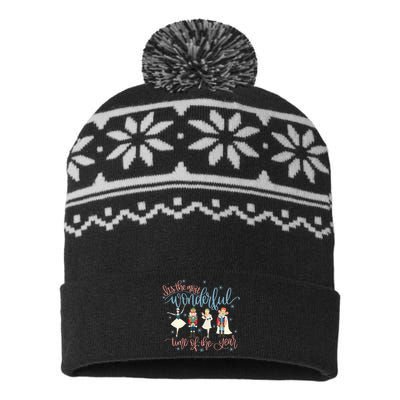 Its The Most Wonderful Time Of The Year xmas Nutcracker  USA-Made Snowflake Beanie